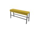 Duran pad 159x77x45 antracit/sárga